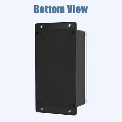Junction Box with Clear Cover IP65 Waterproof ABS Plastic Universal Project Box with Fixed Ear, Black 7.8"x 4.7"x 2.9"(200x120x75mm)(Pack of 2) - color: 2 packs, size: 7.8"x 4.7"x 2.9"