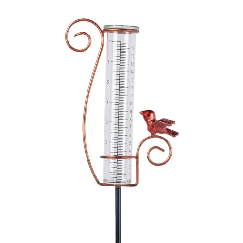 Cardinal Rain Gauge Outdoor with 7 Inch Glass Tube - color: Cardinal