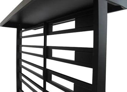 TRINITY 7-Tier Dual-Sided Rolling Storage Bin Rack & Parts Organizer, Black