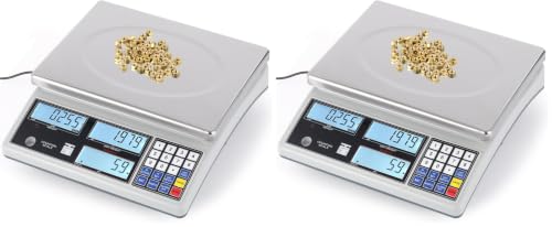 Bonvoisin Industrial Counting Scale Digital Scale for Parts and Coins kg/g/lb Electronic Gram Scale Inventory Counting Scale Industrial Parts Coins Piece Counting Scale (30kg/66lb, 1g) (Pack of 2) - size: 30 kg, 1 g (Pack of 2)