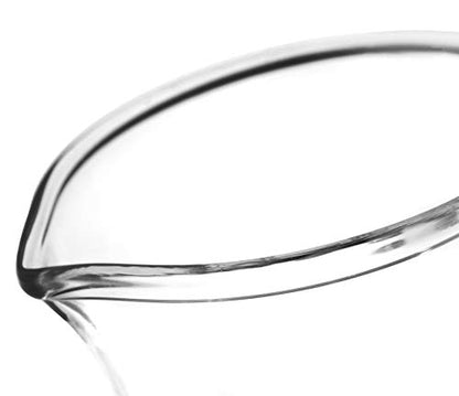 EISCO Heavy Duty Beaker, 400ml - 3.2mm Thick, Uniform Walls - Superior Durability & Chemical Resistance - White Graduations - Borosilicate 3.3 Glass