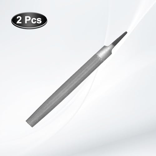 HARFINGTON 6" Half Round Medium Cut File Double Cut Teeth without Handle - size: 6"