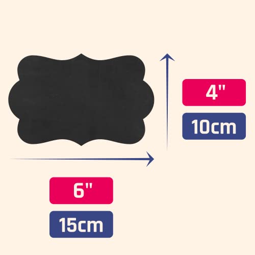 50 Pack, Large Chalkboard Labels Stickers - Cloud Design, 6" x 4"