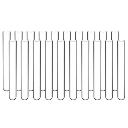 StonyLab Borosilicate Glass Round Bottom Test Tubes, 20mm OD X 150mm Length (Pack of 20) - style: 20 Pack