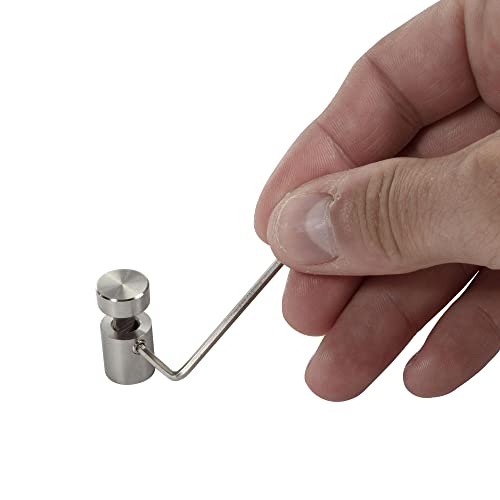 OUTWATER Sign Standoff 1/2" Diameter x 1/2" Barrel Length Brushed Stainless Finish Eco Easy Edge It No Drill Standoff Pack of 4 - size: 4 Piece Pack