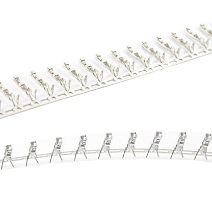 whiteeeen Total 400pcs (200 Pairs) Male and Female Pins Connector Kit fit for 2.54mm Connector Housing Jumper Wire Cable DIY Kit
