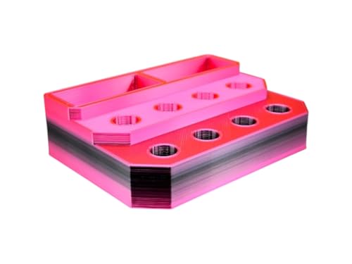 Slide Stand-14mm Eight Spaces with Segmented Storage (Black Rose) - color: Black Rose