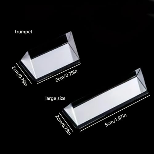 1PCS Clear Triangular Prism Optical Glass Triple Prism for Photography Effects Physics Teaching Light Spectrum Optics-Large - size: Large