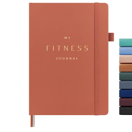 &And Per Se Workout and Food Journal – Fitness Journal with Daily Diet Tracker & Gym Exercise Log Book for Men & Women – Undated, A5 Size, Leather Hardcover (Terracotta) - color: Terracotta, size: Fitness and Food