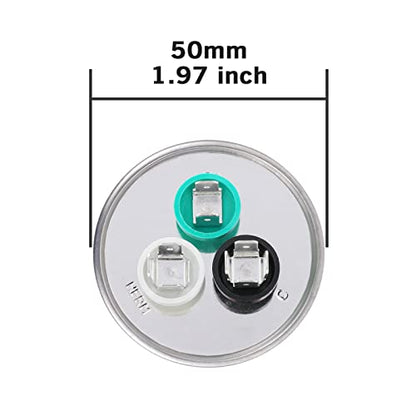 VEXUNGA 20/5 uF 20+5 MFD 370V or 440V Dual Run Start Round A/C Capacitor 20 5 uF 370 440 Volt VAC CBB65 Air Conditioner Capacitors for AC Unit Fan Motor Start or Heat Pump or Condenser Straight Cool - style: [V03] 20+5 uF Round