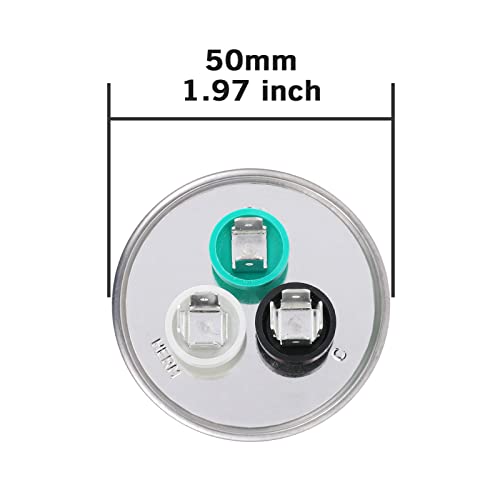 VEXUNGA 20/10 uF 20+10 MFD 370VAC or 440VAC Dual Run Start Round A/C Capacitor CBB65 Air Conditioner Capacitors for AC Unit Fan Motor Start or Heat Pump or Condenser Straight Cool - style: [V05] 20+10 uF Round