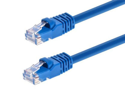 Monoprice 20FT 24AWG Cat5e 350MHz UTP Ethernet Bare Copper Network Cable - Blue - color: Blue, size: 20 Feet