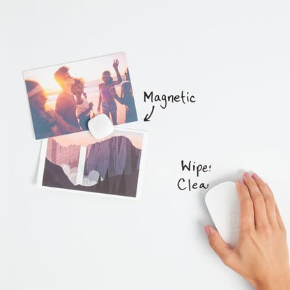 U Brands Contempo Magnetic Small Whiteboard, 8.5” x 11”, White Modern Frame, Mini White Board for Students, Fridge and Locker Dry Erase Board, Includes Marker & Magnet - style: 1 Board + 1 Marker + 1 Magnet