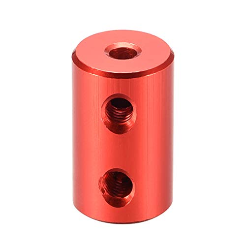 uxcell 1/8 Inch to 6mm Bore Rigid Coupling Set Screw, Dark Red - size: 3.17mm to 6mm