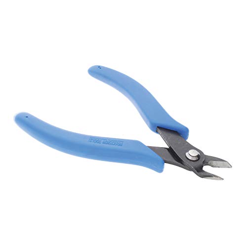The Beadsmith Heavy Duty Side Cutter, 6 inches (152mm) with Blue Comfort Grip Handle and no Spring, Tool for Jewelry Making, Electronics or Micro Mechanics - color: Blue,silver