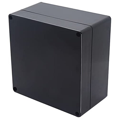 Project Box IP65 Waterproof Junction Box ABS Plastic Black Electrical Boxes DIY Electronic Project Case Power Enclosure 6.3x6.3x3.54 inch (160x160x90 mm) - color: Black, size: 6.3"x6.30"x3.54"