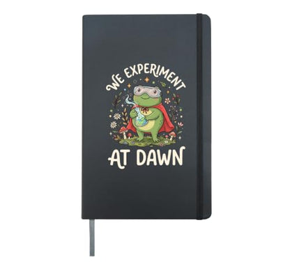 We Experiment At Dawn Hardcover Journal, Black