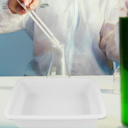 BESPORTBLE Laboratory Tray Spill Containment Lab Sample Tray Clear Plastic for Experiments for Organizing and Storage 13.77 X 9.84 X 3.07 in 1 Pack