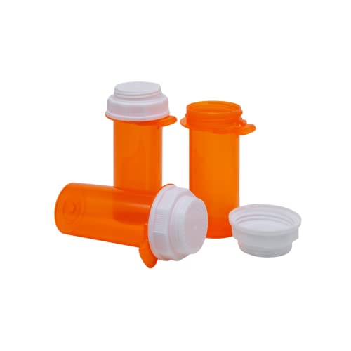 Ezy Dose Pill Container & Vial, 13 Dram Storage, Push-Tab, Organizer of 200