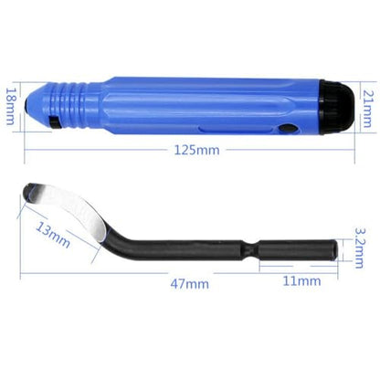 1Pc Blue Stainless Steel NB1100 Deburring Tool Kit Precision Edge Burr Removal on Copper,Iron, Brass,and PVC Plumbing Pipes,3D Printing Plastics,Resin Art,Metal Work,Deburring Cutters Cutting Tools