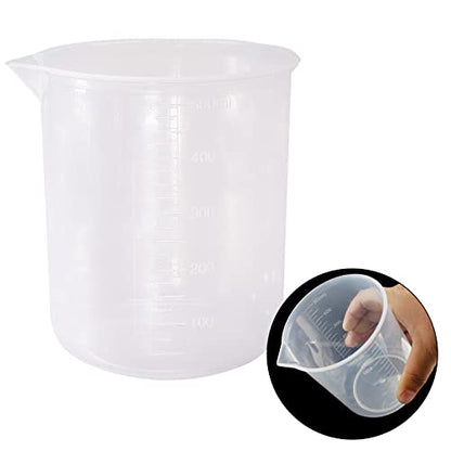 Waziaqoc 500ml/17.1oz Plastic Graduated Beaker, Transparent - color: 1pc, size: 500 ml