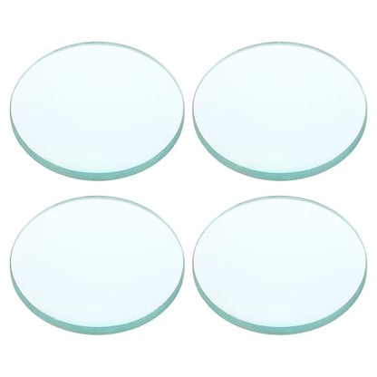 PATIKIL Convex Lens, 100mm Focal Length 50mm (1.97") Diameter Round Glass Magnifying Telescope Lens Trial Set Ground Edge for Lab Physics Class Optics, 4 Pcs - size: 100mm FL, 50mm Dia.