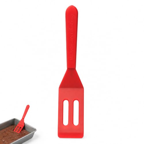 Mrs. Anderson’s Baking Mini Brownie Serving Spatula, 8-Inches x 1.5-Inches, Heat-Resistant Flexible Nonstick Silicone, Red - size: Mini 8-Inch, Silicone