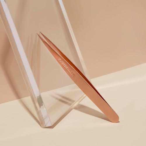 Tweezerman Stainless Steel Point Tweezer for Eyebrows Rose Gold - color: Rose Gold