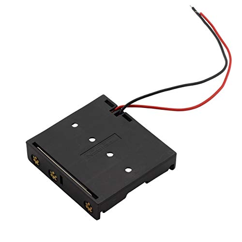 6 Pieces 4 Slots x 1.5V AA Battery Case Holder Battery Spring Clip Storage Box with 6 inches Wire Leads - size: 6 x 4 Slots AA without Switch
