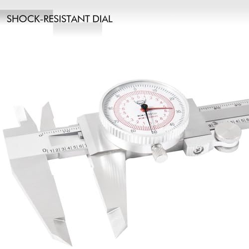 PECtools 8 Inch Dial Caliper DIN 862 Inch/Metric Double Dial - size: 8“/200mm