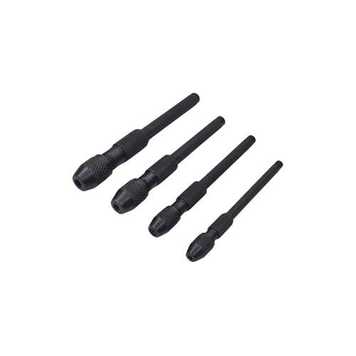 4-Piece Pin Vise Set Handheld Drilling Hobby Craft 4 Sizes Vises - Jewelry Making Tool