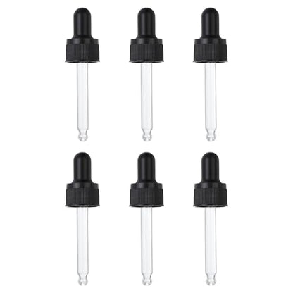 PATIKIL Glass Eye Dropper Caps, 6 Pcs Plastic Glass Dropper Closure Top for 15ml(1/2oz) Essential Oils Bottle, Perfume, Lab Experiments, Black - size: 15ml