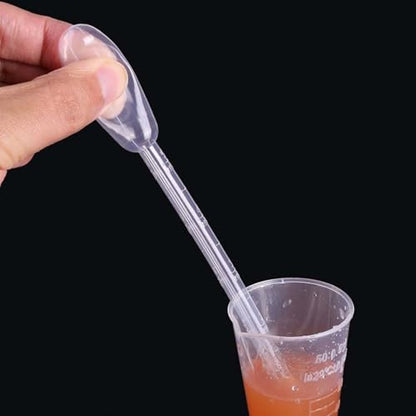 100 Pcs 3ml Plastic Pipettes - Transfer Droppers for Essential Oils, Laboratory Experiments, Cosmetics, and Liquid Dispensing