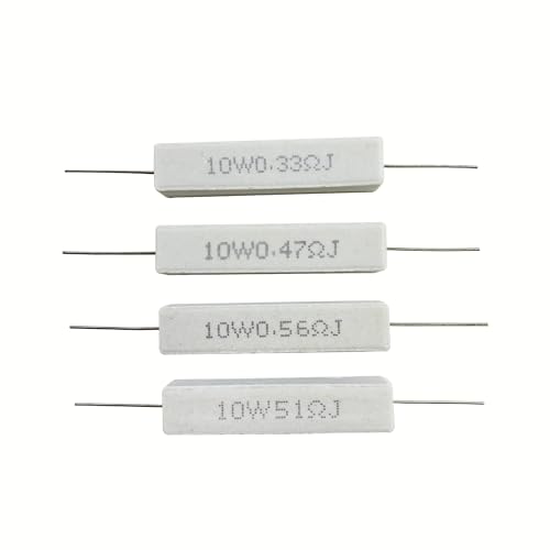 25 Values 10W Ceramic Cement Resistor Kit 0.05 Ohm - 100 Ohm - size: 0.05Ω-100Ω 50PCS