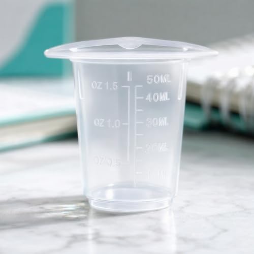 IMIKEYA 20 Pack 50 mL Plastic Graduated Measuring Beakers