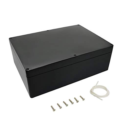 LeMotech ABS Plastic Electrical Project Case Power Junction Box, Project Box Black 10.4" x 7.2" x 3.7" (263 x 182 x 95 mm)(Pack of 1) - color: Black (1 pack), size: 10.4" x 7.2" x 3.7"