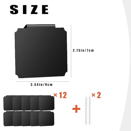 14 Plastic Basket Labels Clip On Set - Removable Bin Labels Clip On