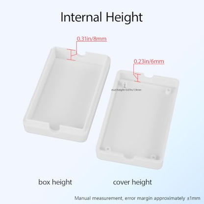 Project Box 8 Pieces Electrical Box Small Junction Box ABS Plastic Enclosure Power Electronic Case White 2.36" x 1.42" x 0.67"(60 x 36 x 17mm) - color: White, size: 2.36" x 1.42" x 0.67"