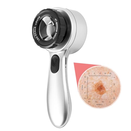 30x LED Dermatoscope Rechargeable Clarity 4 Modes Skin Scalp Hair