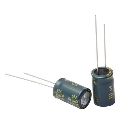 Fielect 80Pcs 10uF 250V Electrolytic Capacitor 8x12mm, Low ESR - size: 10uF 250V 8x12mm