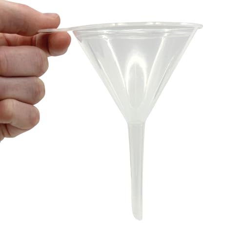 Eisco Filter Funnels, 3", Acid and Alkali Resistant, Bottle Funnel, 10 Pack