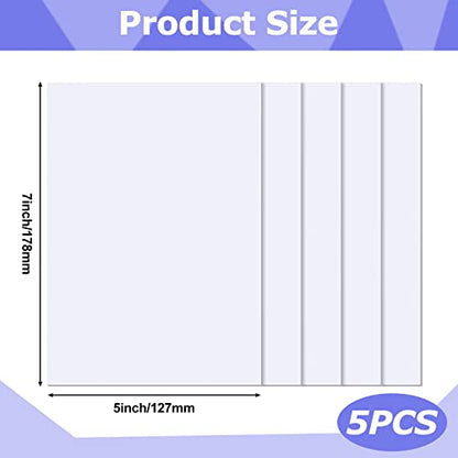Ctosree 5 Pcs Self Stick Mounting Board 5 x 7 Inch, Acid-Free DIY Craft & Embroidery Backing Board for Cross Stitch, Photos, Posters, Easy to Use