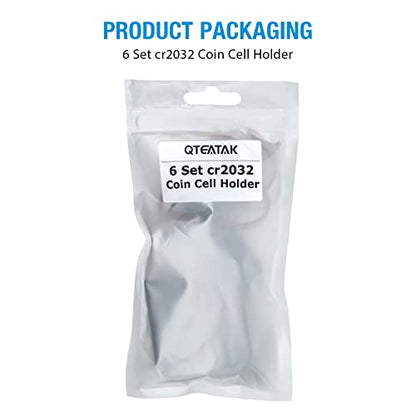 6 Pcs 2 x 3V CR2032 Button Coin Cell Battery Holder - size: 6Pcs (Pack of 2), style: 2×3V CR2032