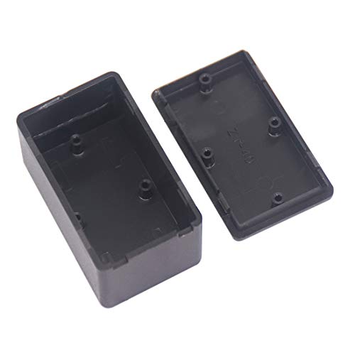 Zulkit 12Pcs Project Boxes ABS Plastic Electrical Project Case Power Junction Box Black 2.40 x 1.41 x 0.98 inch (61 x 36 x 25 mm) - color: 12 PCS, size: 2.40" x 1.41" x 0.98"