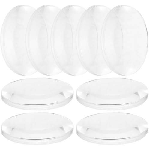 Cabilock 60pcs Transparent Convex Lens 0.98 in Biconvex Optical Lens Set for Physics Education Science Teaching Tools Laboratory Experiments Light Bending Demonstrations