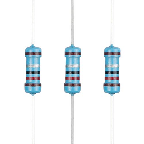 100pcs 1.2 ohm Resistor 1/2w ±1% Tolerance Metal Film Fixed Resistor - size: [E5P001] 1.2 ohm