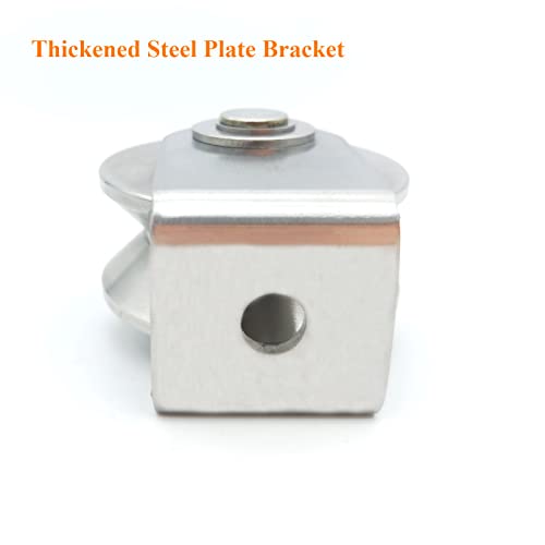 Stainless Steel V Groove Wheel Heavy Duty Caster Rigid Track Wheel Pulley Sliding Gate Rollers with Bracket for Sliding Gate, Rolling Gate, Inverted Track, Industrial Machines - size: 2pc 2inV