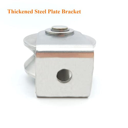 Stainless Steel V Groove Wheel Heavy Duty Caster Rigid Track Wheel Pulley Sliding Gate Rollers with Bracket for Sliding Gate, Rolling Gate, Inverted Track, Industrial Machines - size: 2pc 2inV