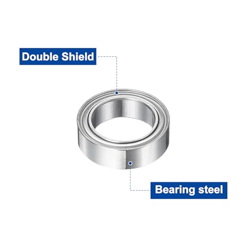 uxcell 12Pcs MR128ZZ Small Bearing, 8mm ID 12mm OD 3.5mm Width Double Shielded Deep Groove Ball Bearings for Electric Motor Skateboards 3D Printer, (ABEC 5) - size: MR128ZZ