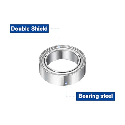 uxcell 12Pcs MR128ZZ Small Bearing, 8mm ID 12mm OD 3.5mm Width Double Shielded Deep Groove Ball Bearings for Electric Motor Skateboards 3D Printer, (ABEC 5) - size: MR128ZZ